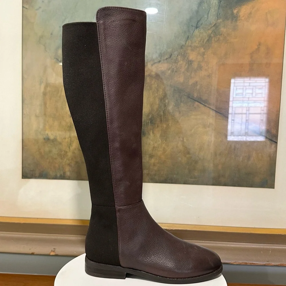 🌸GENTLE SOULS🌸 Emma 5050 Leather Elastic Tall Boots Size: 6M